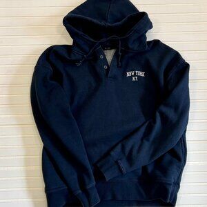 Brandy Melville / John Galt Embroidered NY/NY Navy Hoodie